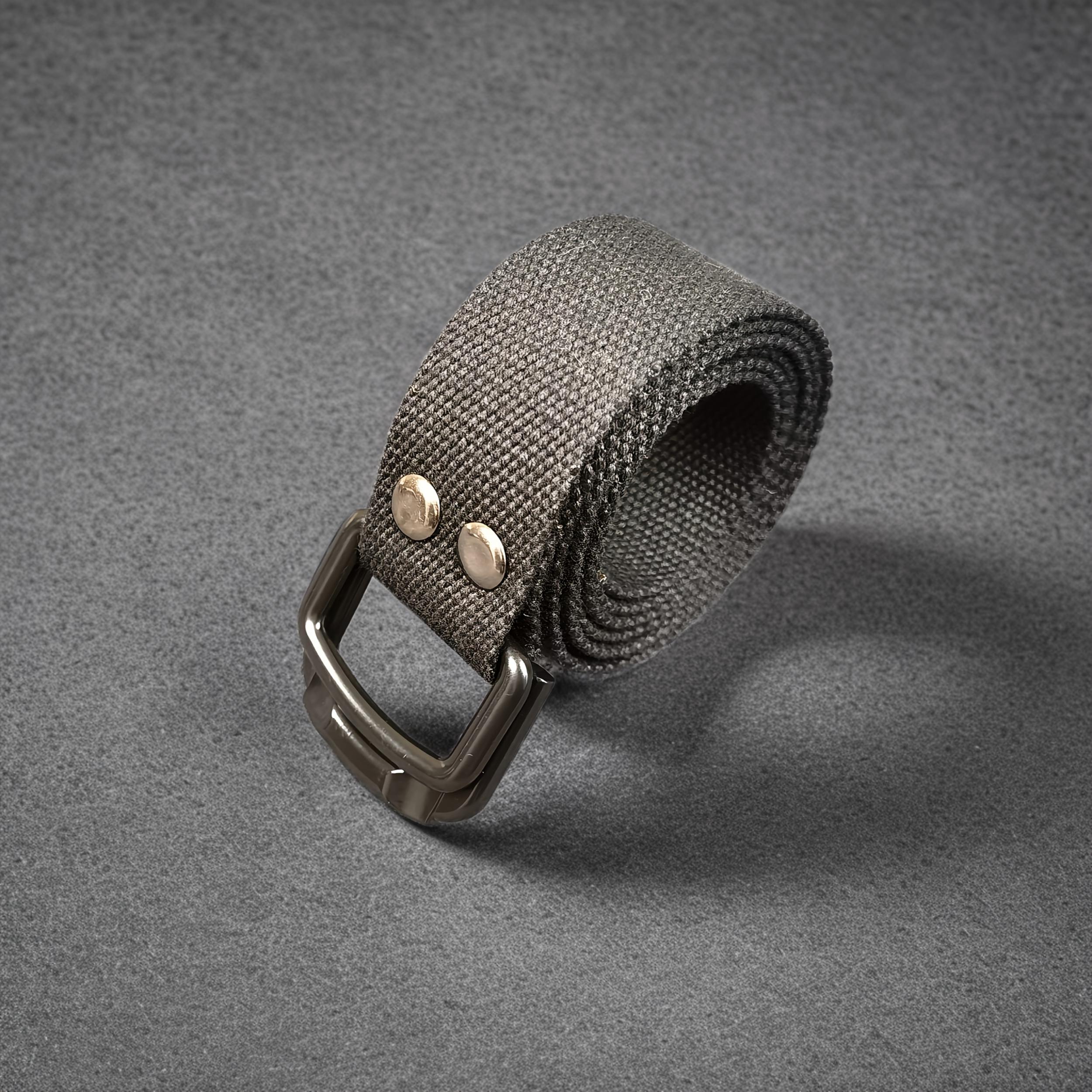Double Ring Men'S Canvas Belt - Breathable & Durable